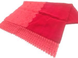 ビロードレース花模様ショール